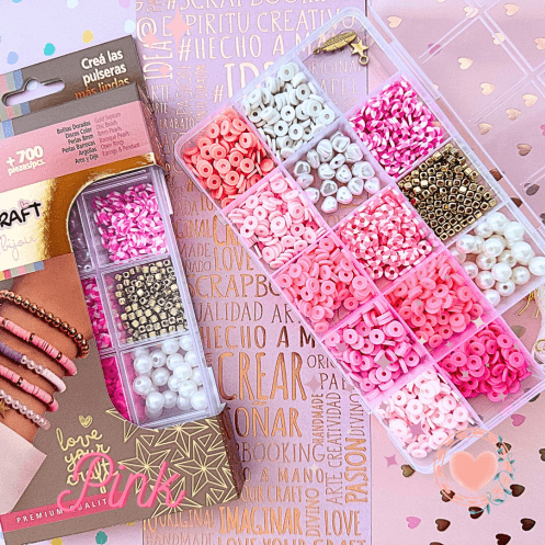 Set Para Armar Bijouterie Pink + 700 Piezas
