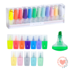 Resaltadores Multicolor Caja Regalo x12 BRW