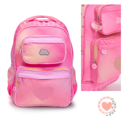 Mochila Fun World Espalda 17″ Lovely Rosa cod.201236