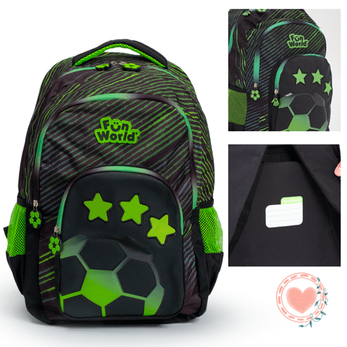 Mochila Fun World espalda 17″ Fanatic Negra cod.201237