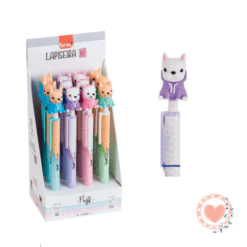 Portaminas 0.7mm Diseño Pug Dog Lila x1 BRW