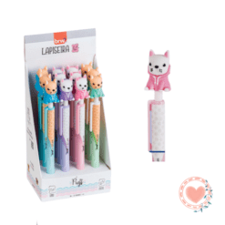 Portaminas 0.7mm Diseño Pug Dog Rosa x1 BRW