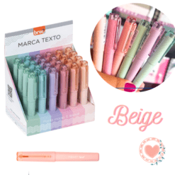 Resaltadores Pocket Colores Pastel Beige x1 BRW