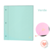 Carpeta Escolar N*3 Tapas FW Forrada Polipropileno Pastel Verde