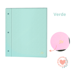 Carpeta Escolar N*3 Tapas FW Forrada Polipropileno Pastel Verde