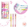 Marcadores Roller Paw Wero Punta Roller y Glitter Blister x3 Amarillo, Rosa y Naranja