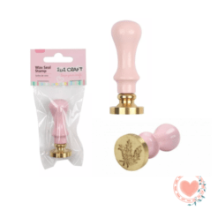 KIT Sello para Lacre (Mango Rosa Pastel + Bronce)