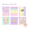Separador N*3 FW Fun World Escolar sin Lengüeta Pastel