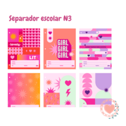 Separador N*3 FW Fun World Escolar sin Lengüeta Colorblock