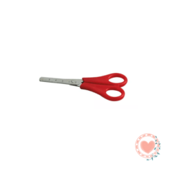 Tijera Escolar Colores Neon 13cm C/ Regla Roja BRW