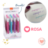 Boligrafos Borrables Gel Color Glitter 0.7mm Rosa BRW
