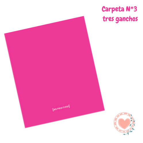 Carpeta Nº 3 3.Anillos BP Punto Cero Fucsia