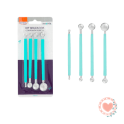 Kit de Estecas Redondas Boleadores para Manualidades x4 BRW