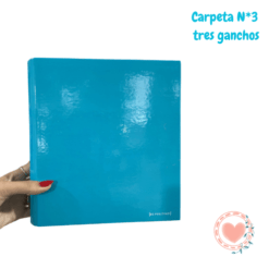 Carpeta Nº 3 3.Anillos BP Punto Cero Turquesa