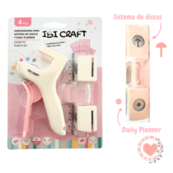 Perforadora Artistica Ibi Craft 2 en 1 para Sistema de Discos y Daily Planner Cod.650097