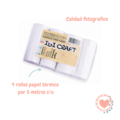Papel Termico p/Impresora Fotografico Ibi Craft x4 x 5mts Cod.657066