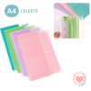 Carpeta FW A4 Clasificadora 5.Divisiones c/Boton Pastel Celeste
