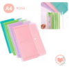 Carpeta FW A4 Clasificadora 5.Divisiones c/Boton Pastel Rosa