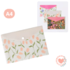 Sobre Estampado FW c/Broche A4 Cute Flores Beige