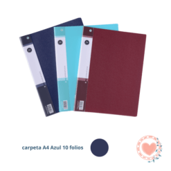 Carpeta FW A4 c/10 Folios Azul