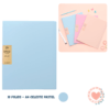 Carpeta FW A4 c/10 Folios Pastel Celeste