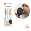 Bolígrafo Gel 1.0mm Estuche x3 Colores Blanco Plata Oro BRW