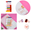 Binder Clip White Rose Gold Blíster x6 BRW
