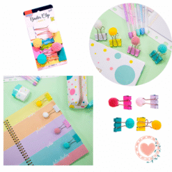 Binder Clip Pompon Blíster x4 BRW