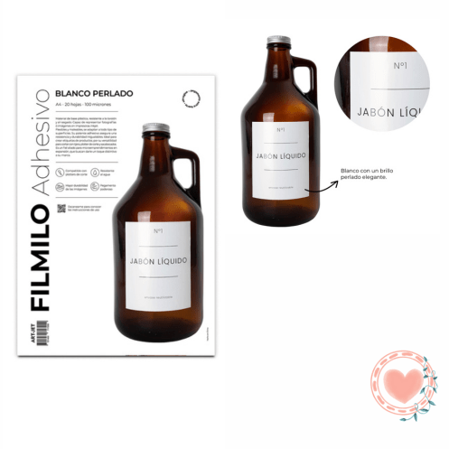 Filmilo Adhesivo Blanco Perlado ART-JET