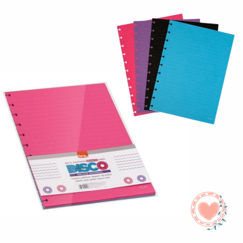 Repuesto de Color Rayado para Cuaderno Inteligente de Disco 40H Brw