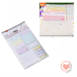 Notas Adhesivas Múltiples para cuaderno de disco Diseño Corazón Brw