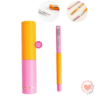 Boligrafo FW Colorblock Con Tapa Rosa y Naranja