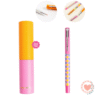 Boligrafo FW Colorblock Con Tapa Rosa y Cuadros