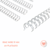 Espirales Ring Wire 3/4 2:1 19 mm A4 Plateado