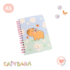 Cuaderno A5 T/D Rayado BP Punto Cero Capybara margaritas