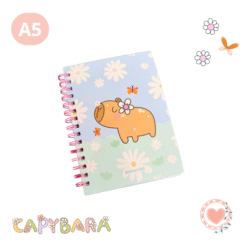 Cuaderno A5 T/D Rayado BP Punto Cero Capybara margaritas