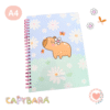 Cuaderno A4 T/D Rayado BP Punto Cero Capybara margaritas