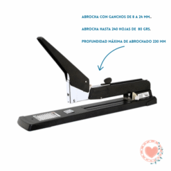 Abrochadora de Mesa 240 Hojas Brazo Largo cod.020018