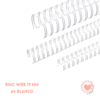 Espirales Ring Wire 3/4 2:1 19 mm A4 Blanco