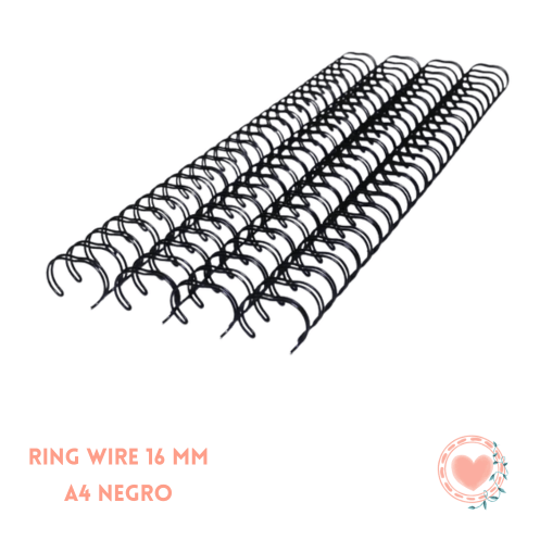 Espirales Ring Wire 5/8 2:1 16 mm A4 Negro