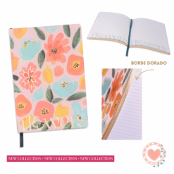 Cuaderno Flower Tapa Flexible 80 hjs. rayadas