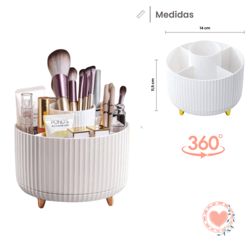 Organizador Giratorio 360 para Escritorio Blanco