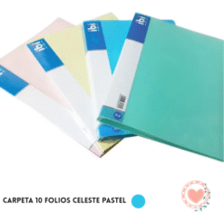 Carpeta Ibi Craft A4 c/10 Folios Celeste Pastel
