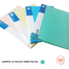 Carpeta Ibi Craft A4 c/10 Folios Verde Pastel