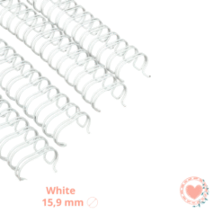 Espirales Ring Wire 5/8" 15.9 mm A4 White