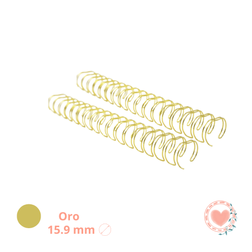 Espirales Ring Wire 5/8" 15.9 mm A4 Gold