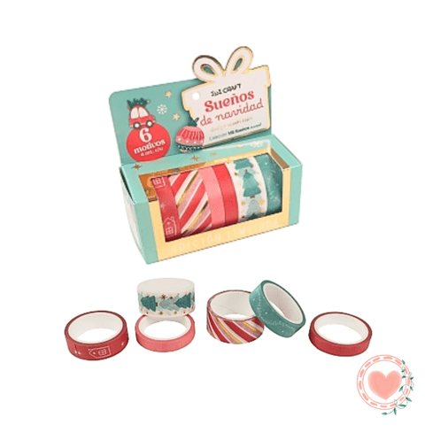 Cinta Ibi Craft Washi Tape Box x5 4mts. Colección Navidad