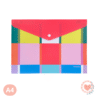 Sobre Estampado FW c/Broche A4 Color block Cuadros Colores