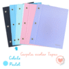 Carpeta Escolar N*3 Tapas Tweeny Forrada Polipropileno Pastel Celeste