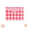 Sobre Estampado FW c/Broche A5 Color block Cuadrille Rosa y Naranja